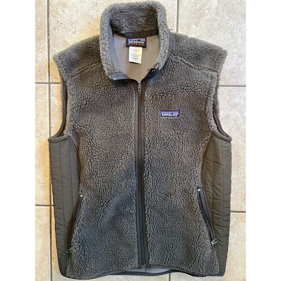 Patagonia Jackets & Blazers - Patagonia Synchilla Women’s Vest Sz Large Brown Sherpa Hiking Outdoors Full Zip